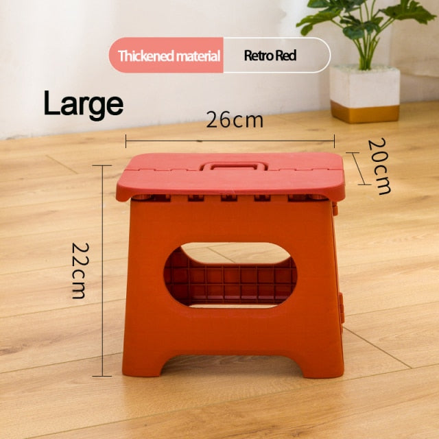folding stool portable plastic kindergarten chair outdoor adult home gift small bench